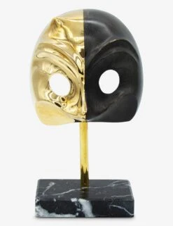 Arlecchino In Brass On Marble Base