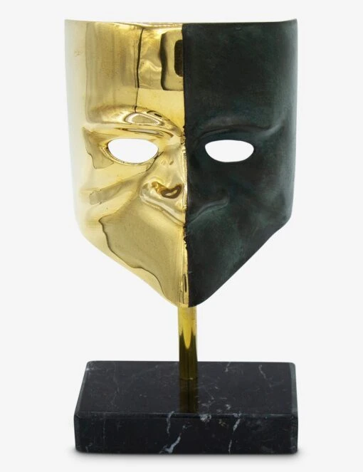 Bauta In Brass On Marble Base