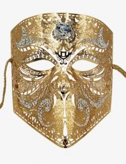 Gold Sexy Bauta With Strass