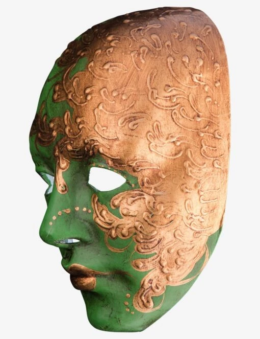 Green Face With Gold