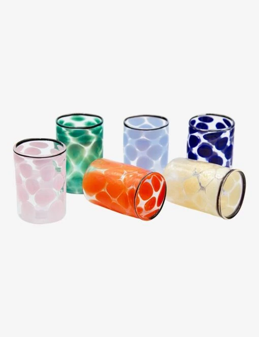 Polka Dot Shot Glass Set Of 6 - 002