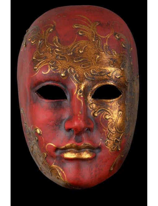 Red Face With Gold