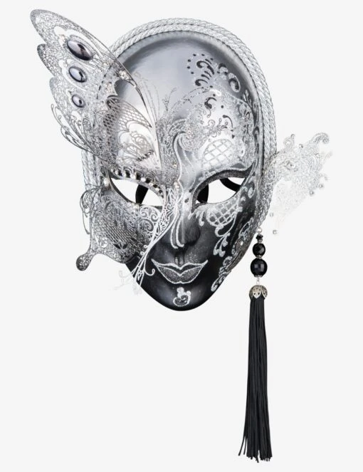 Silver Venetian Butterfly