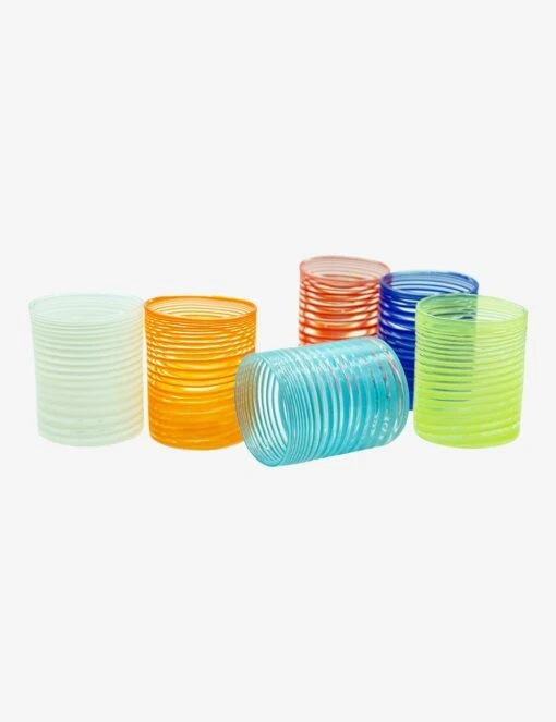 Striped Shot Of Digestif Set Of 6 - 001