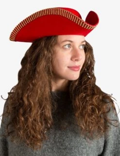 Tricorn Red Gold Thread