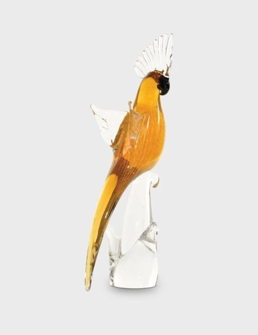 Yellow Parrot With Open Wings